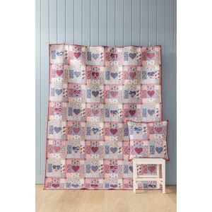 Tilda Village Life Mae Teal 110178 Blender Fabric