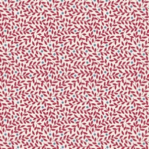 Tilda Village Life Lillian Burgundy 110182 Blender Fabric
