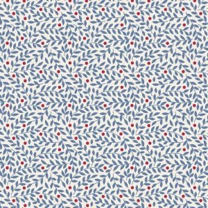 Tilda Village Life Lillian Blue 110184 Blender Fabric