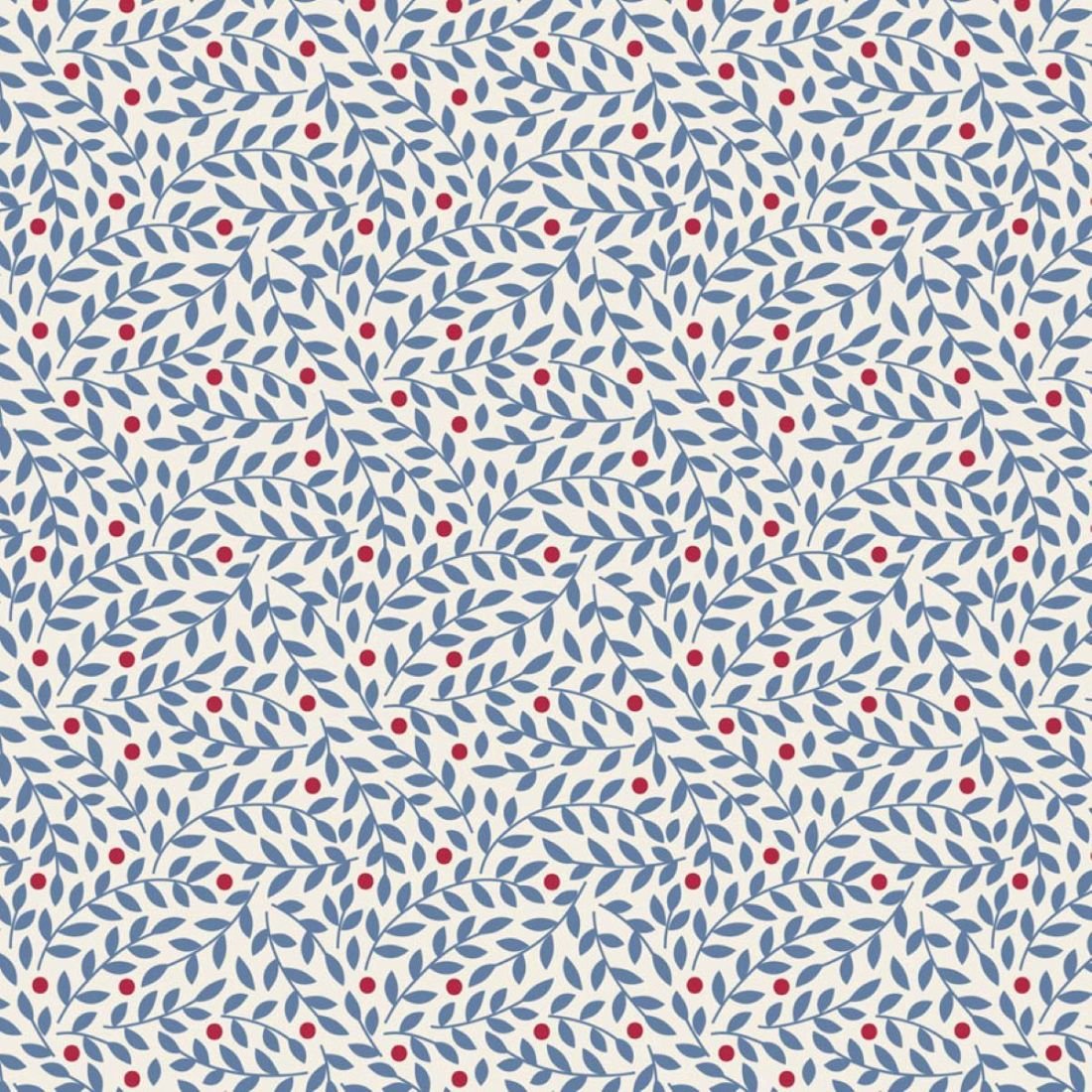 Tilda Village Life Lillian Blue 110184 Blender Fabric