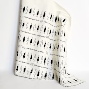 COSMO 100 Ladies Fabric by Kazue Nakajima – White