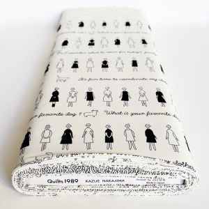 COSMO 100 Ladies Fabric by Kazue Nakajima – White