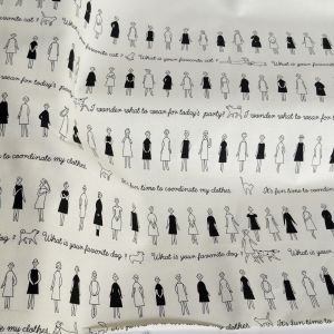 COSMO 100 Ladies Fabric by Kazue Nakajima – White