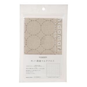 COSMO Hidamari Circle Sashiko Cloth – Ivory