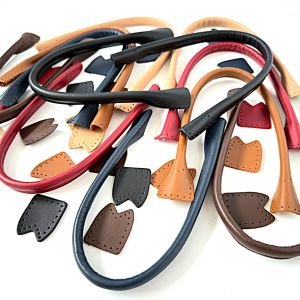 NAS﻿KA Genuine Leather Bag Handles 40 cm (15.7") – Sew-On Set (2 pcs)