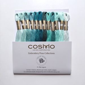 Cosmo Embroidery Floss – Blue Lagoon Pack (12 Skeins)