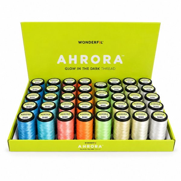 WonderFil Ahrora AR04 Lemon Lime Glow-in-the-Dark Thread