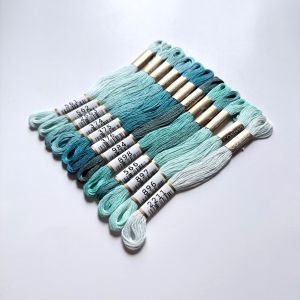 Cosmo Embroidery Floss – Blue Lagoon Pack (12 Skeins)