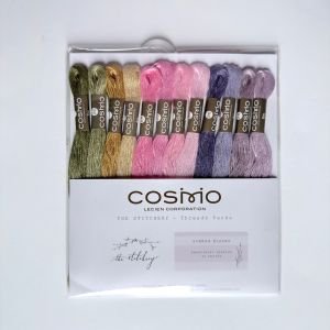 COSMO Embroidery Thread – Summer Blooms (12 Skeins) | 100% Cotton Japanese Embroidery Floss