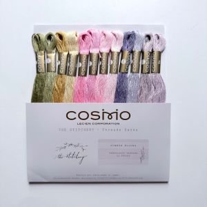COSMO Embroidery Thread – Summer Blooms (12 Skeins) | 100% Cotton Japanese Embroidery Floss
