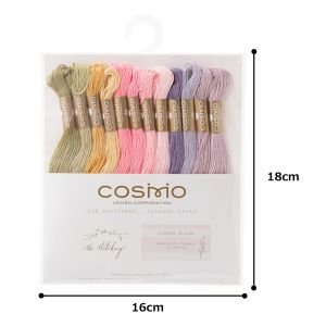 COSMO Embroidery Thread – Summer Blooms (12 Skeins) | 100% Cotton Japanese Embroidery Floss