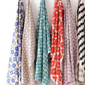 Button Midnight Garden Japanese Cotton Linen Canvas Fabric | 43" Wide | Made in Japan