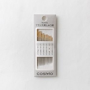 COSMO French Embroidery Needles No. 4302 – Assorted Sizes | Made in Japan