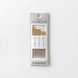 COSMO French Needle 4303 – Assorted Embroidery Needles (12 pcs) Made in Japan