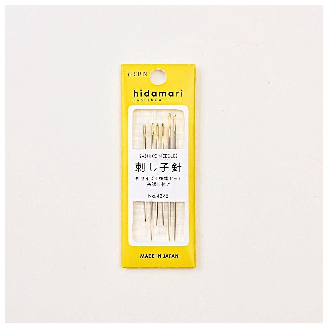 COSMO Hidamari Sashiko Needle Pack No. 4345 – Assorted Sizes | Made in Japan