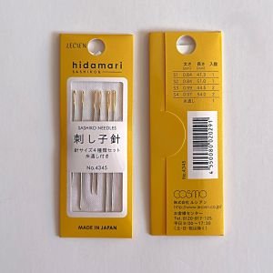 COSMO Hidamari Sashiko Needle Pack No. 4345 – Assorted Sizes | Made in Japan