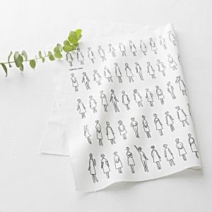COSMO Precut Fabric – Preprinted 100 Ladies (Smoky Blue) | 100 Neesan Panel | Japan
