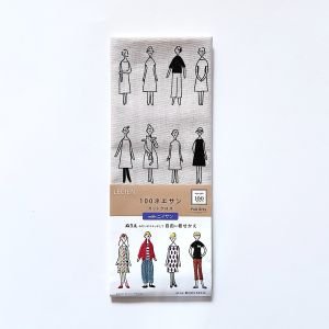 COSMO 100 Ladies Preprinted Fabric – 100 Neesan Pale Gray | Kazue Nakajima