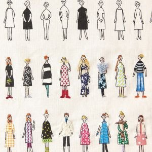 COSMO 100 Ladies Preprinted Fabric – 100 Neesan Pale Gray | Kazue Nakajima
